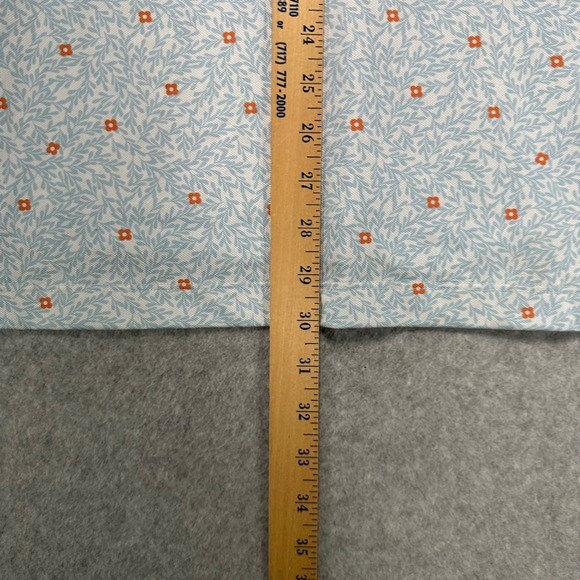 Bad Birdie Mens Large Golf Polo Shirt Blue Orange Floral Leaf Print RN158230 - Picture 6 of 7